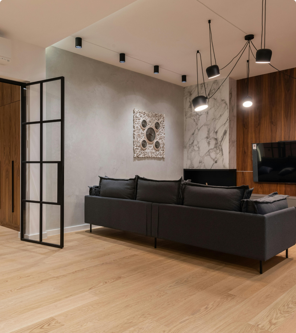 a clean living room